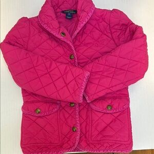 Kids Polo by Ralph Lauren Pink Puffer Jacket with Quilted Design